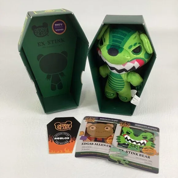 Deddy Bears Ex-Stink Series 5 Collectible Plush Stuffed Animal 5" Toy Coffin - Picture 3 of 9